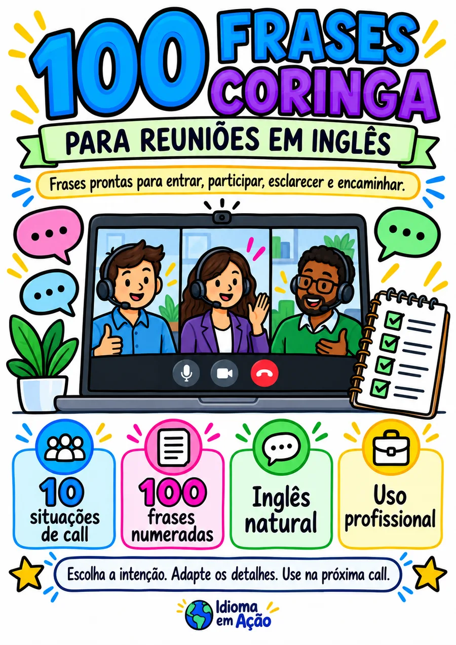 Capa — 100 Frases Coringa para Reuniões em Inglês